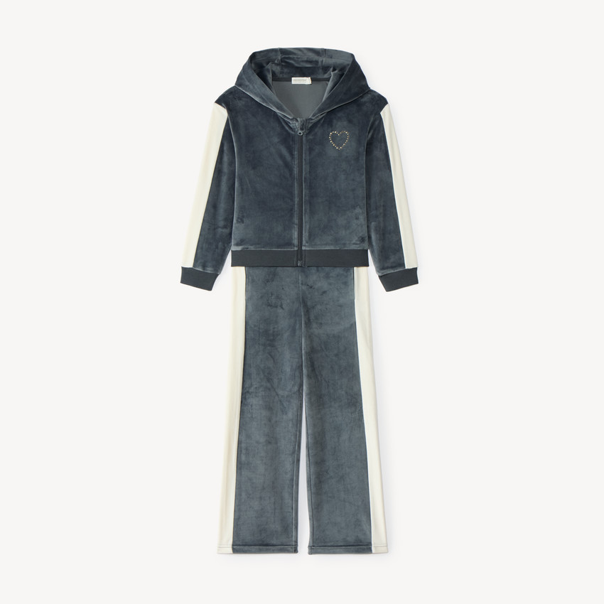 Conjunto de chándal de niña de terciopelo 