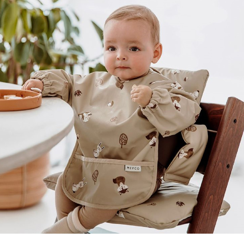Bavoir à manches imperméable - Forest Animals - 1 Pc 