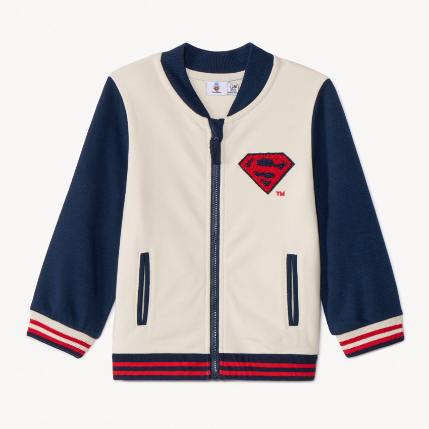 Chaleco teddy efecto color block Superman Warner para bebé niño 