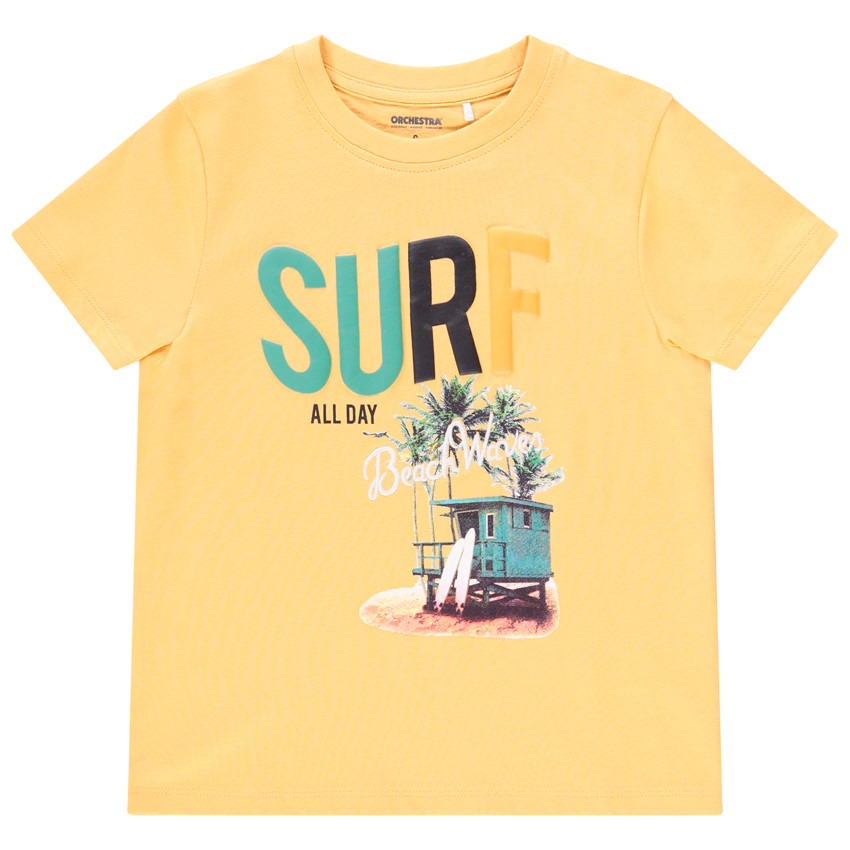 T-shirt manches courtes print embossed pour garçon 