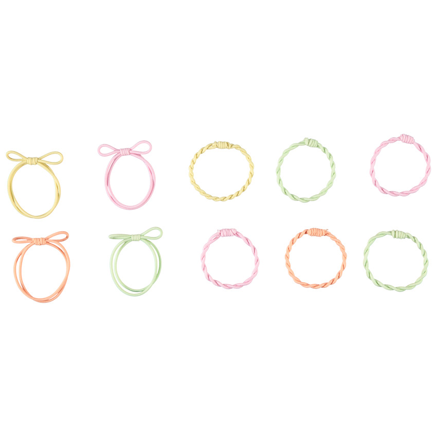 Lote de 10 gomas de fantasía para niña 