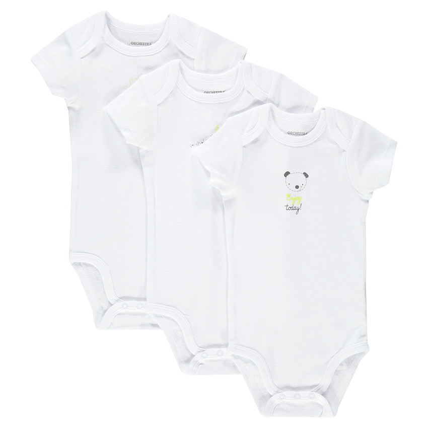 Lote de 3 bodies manga corta con abertura adaptada a la edad  Additional Lote de 3 bodies manga corta con abertura adaptada a la edad