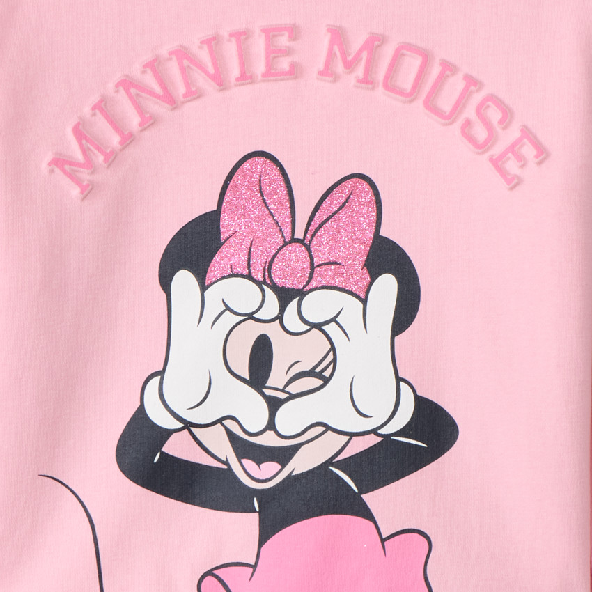 Sudadera rosa de felpa con rizo Minnie Disney para niña 