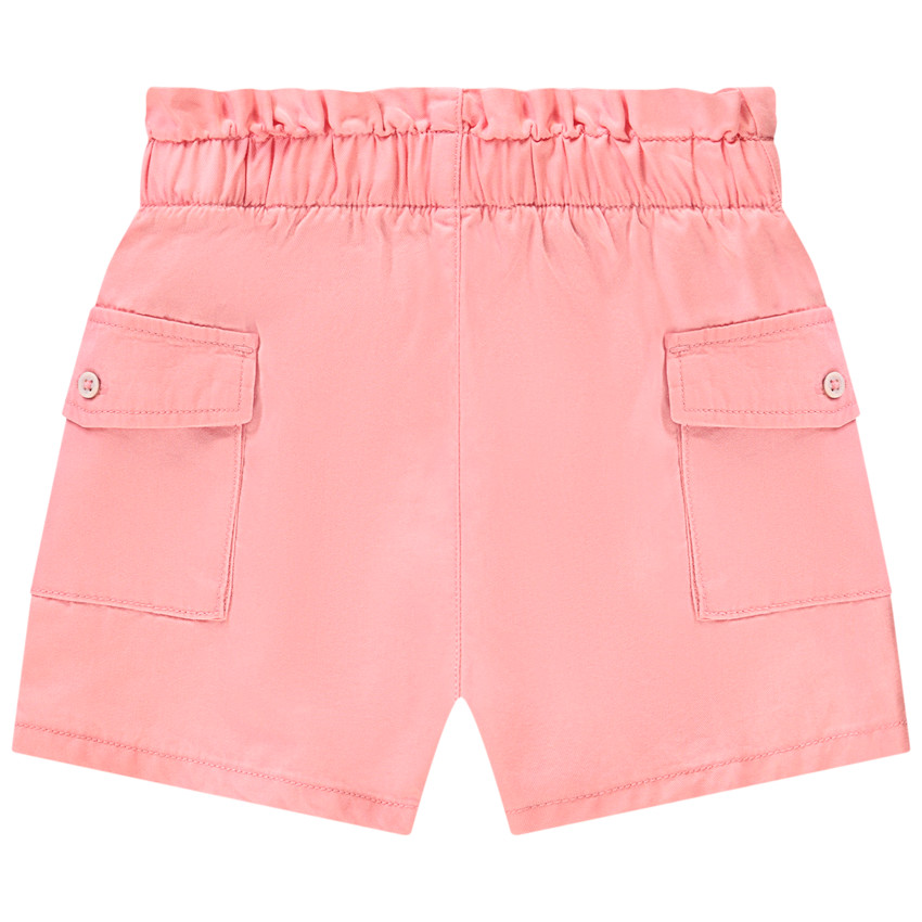 Short liso de lona con bolsillos para bebe nina Orchestra
