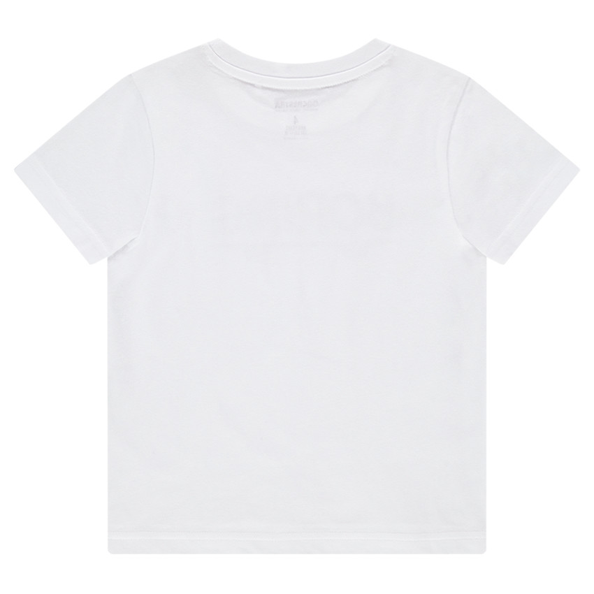 Camiseta de manga corta de punto con mensaje estampado y personaje 