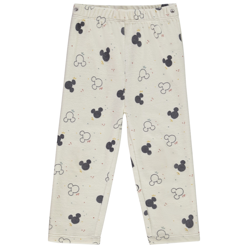 Pijama de 2 piezas en terciopelo con estampado de Mickey Mouse de Disney para bebé niño 