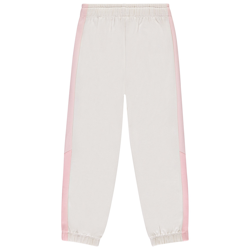Pantalón jogging de felpa con bandas de colores para niña 