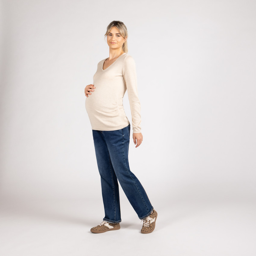 Pull de grossesse en tricot uni 