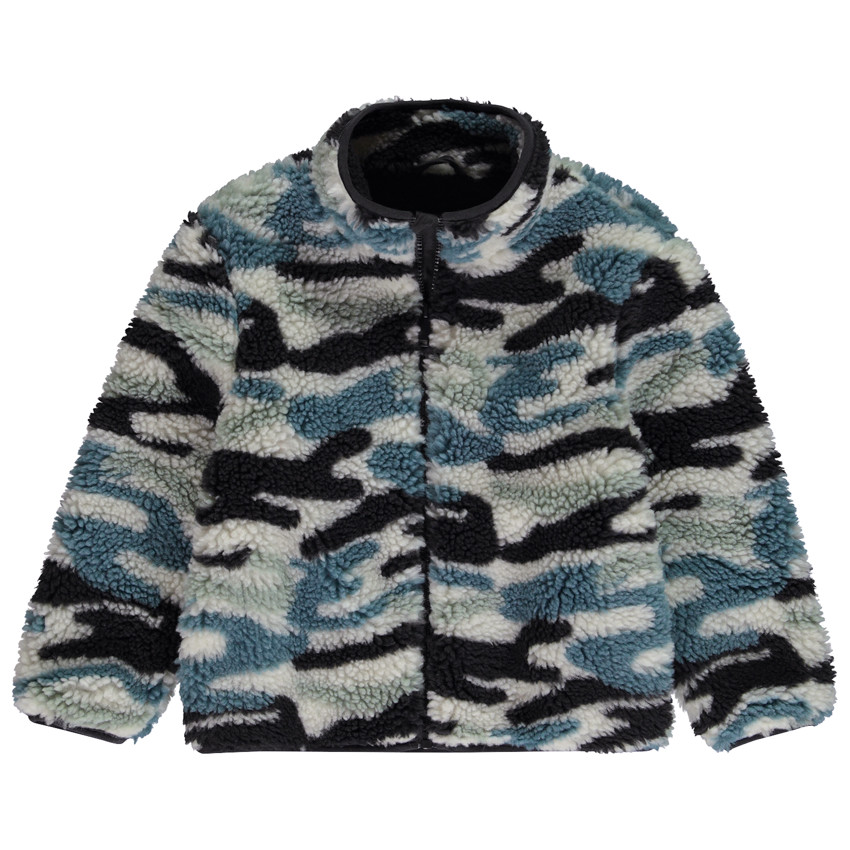 Chaqueta de sherpa con estampado de camuflaje niño 