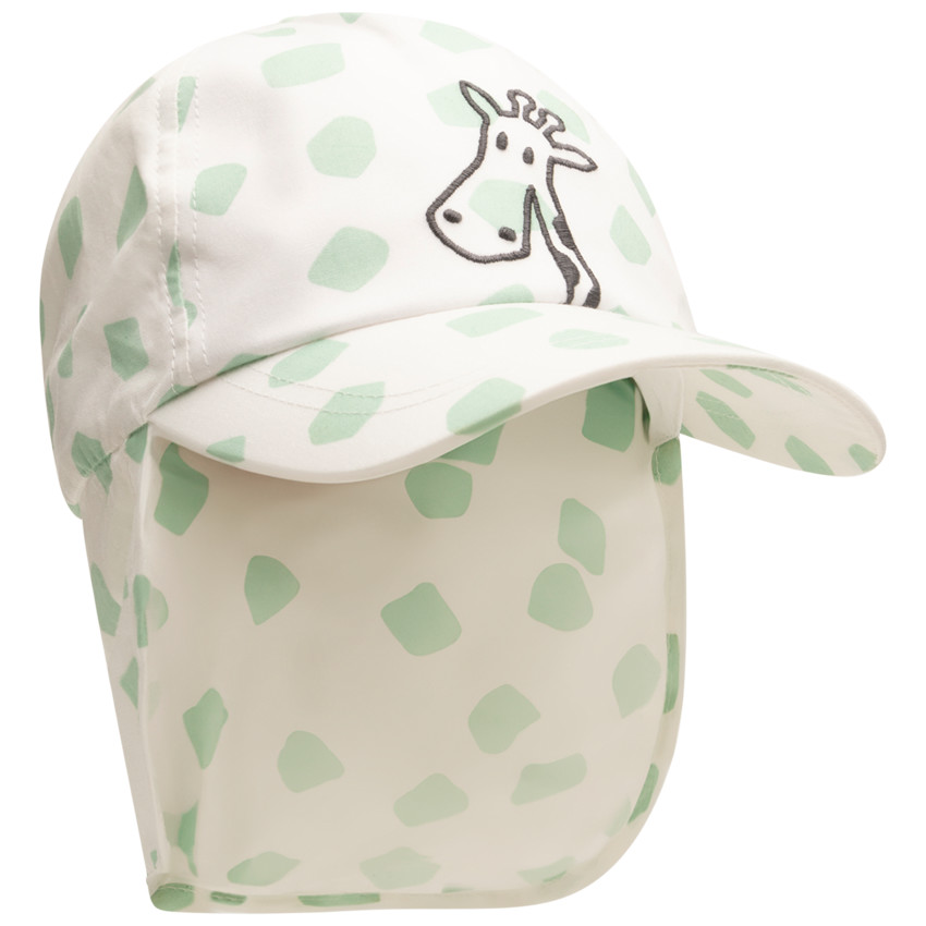 Gorra con protección para el cuello estampado jirafa + bordado 3D mate para bebé niño 