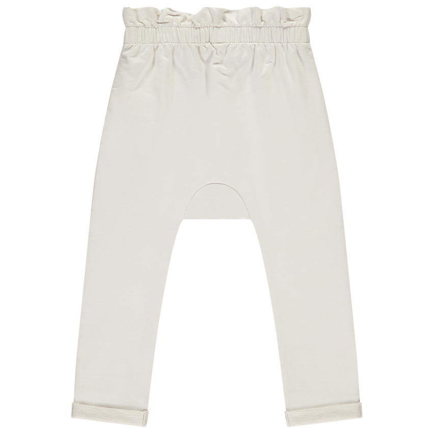 Pantalón jogging liso con lazo para bebé niña 