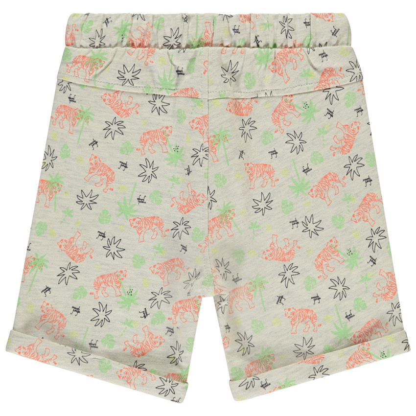 Bermuda de felpa estampada tigres para bebé niño 