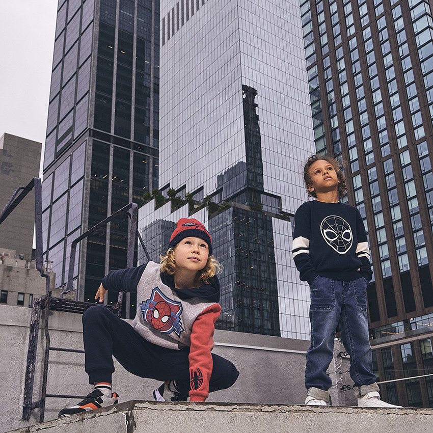 Conjunto de chándal efecto color block Spider-Man Marvel para niño 