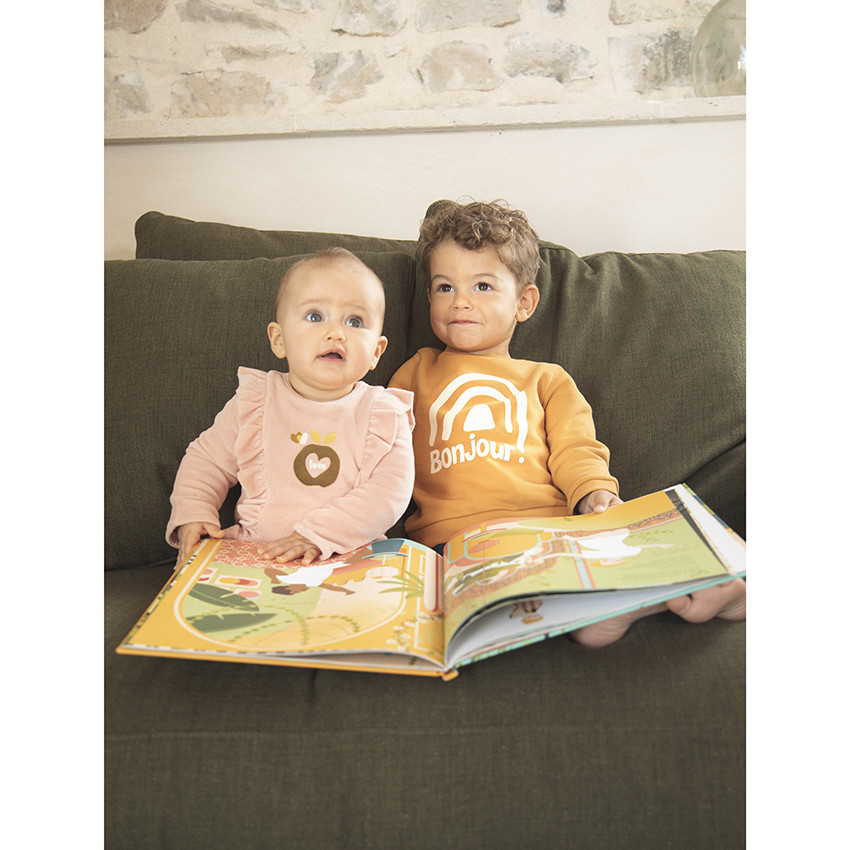 Mono  de manga larga print manzana 