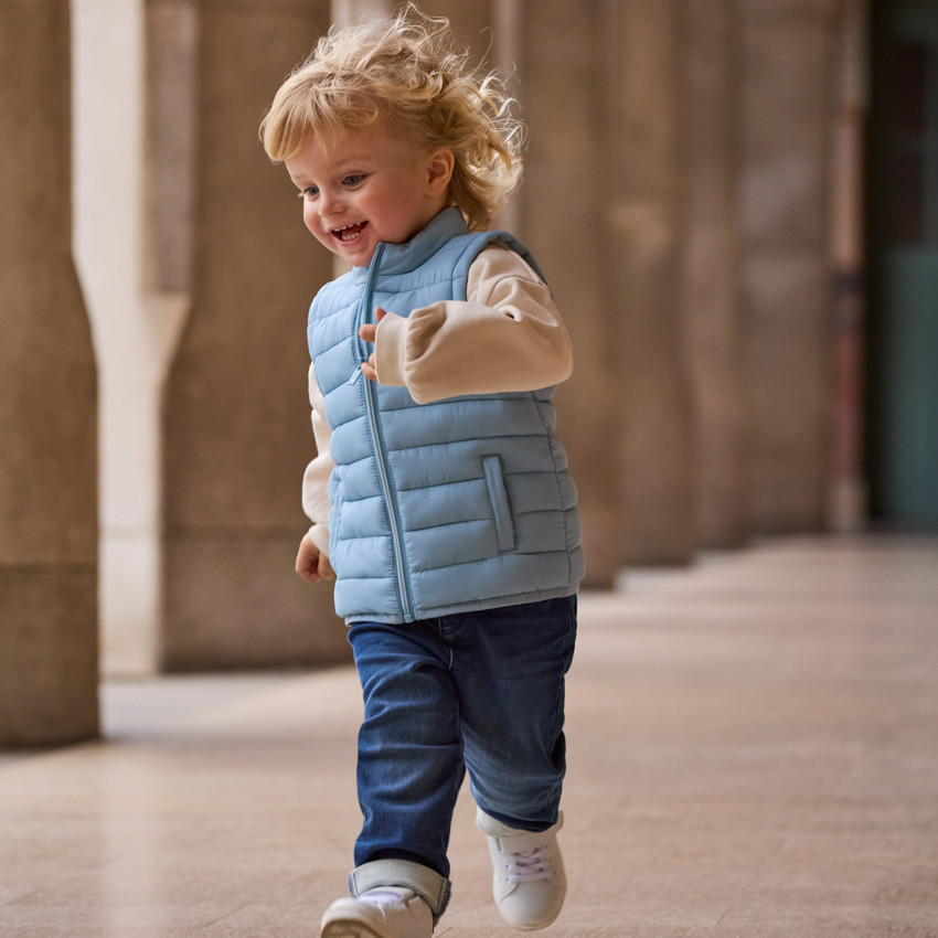 Chaleco acolchado liso sin mangas para bebé niño 