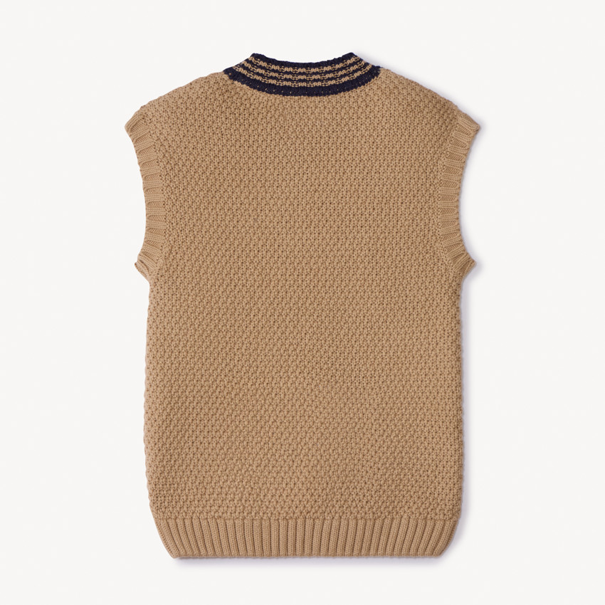 Pull sans manches avec badge fantaisie en twill pour garçon  