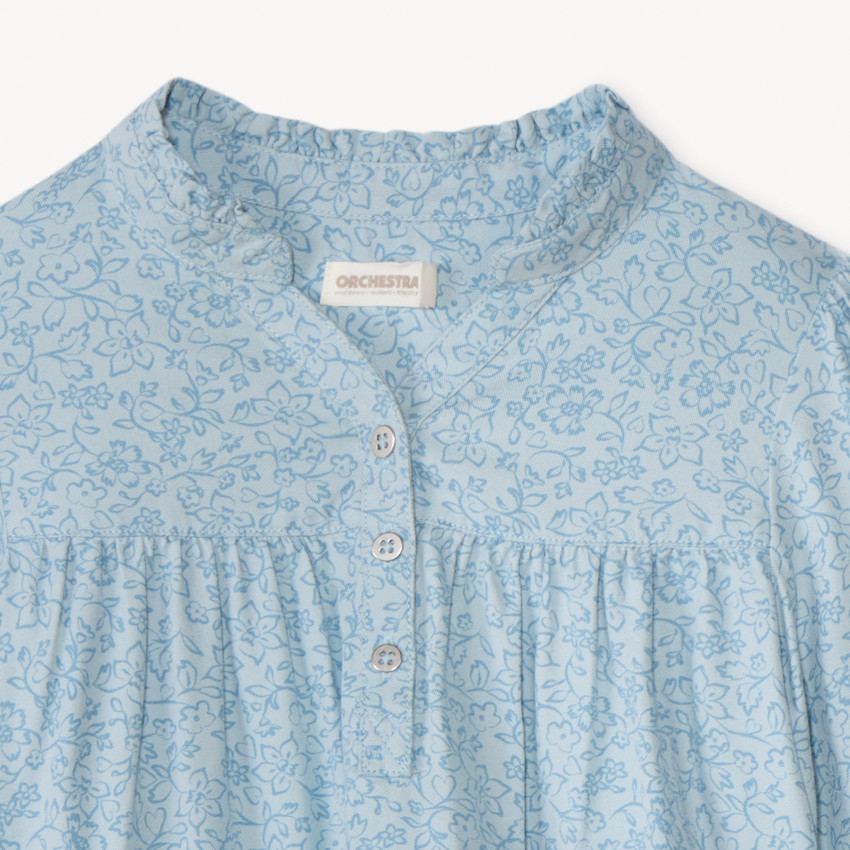 Blusa de manga larga con estampado floral para niña 