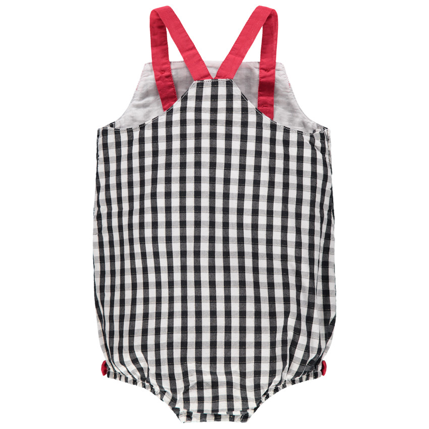 Peto de vichy con bordados de Minnie Disney 