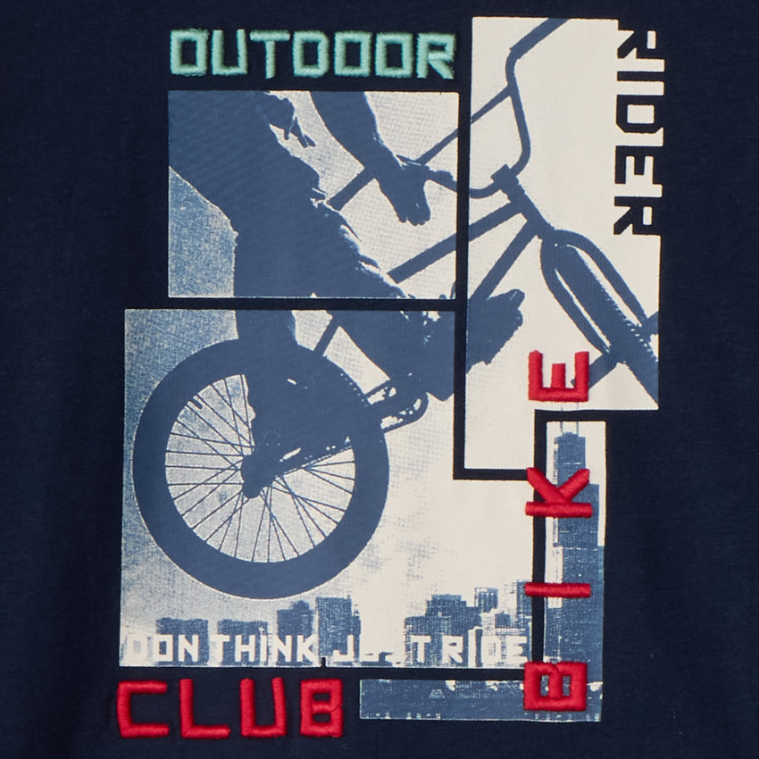 Camiseta de manga larga con estampado fotográfico para niño. 