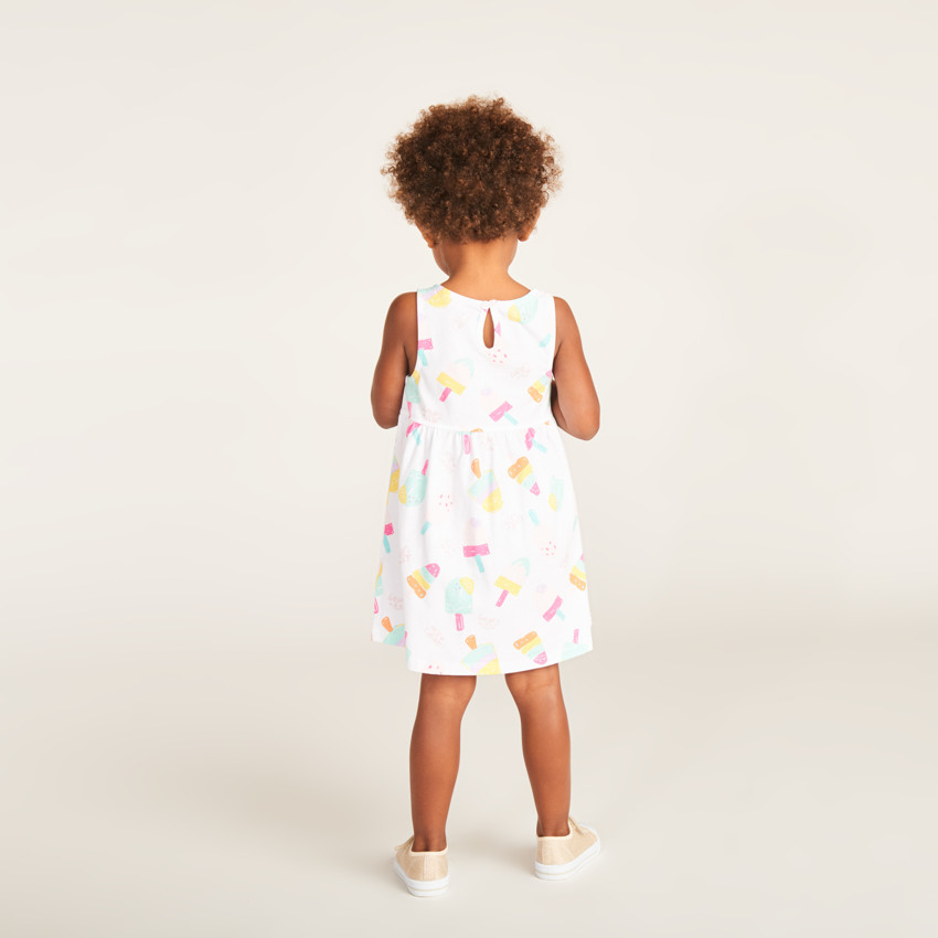 Vestido sin mangas con estampado divertido para bebé niña 