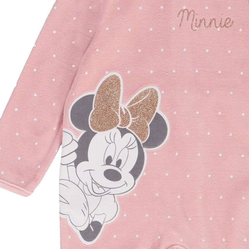 Pelele de terciopelo con estampado de lunares de Minnie Disney para bebé niña 