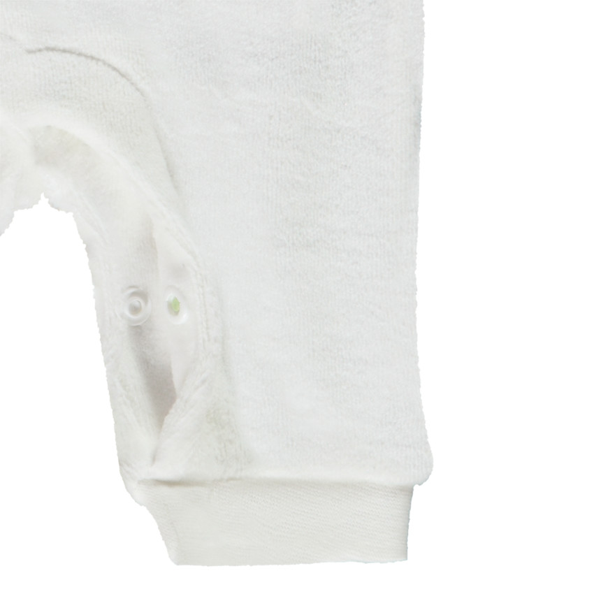 Combinaison larga de punto efecto cruzado en terciopelo para bebé prematuro 