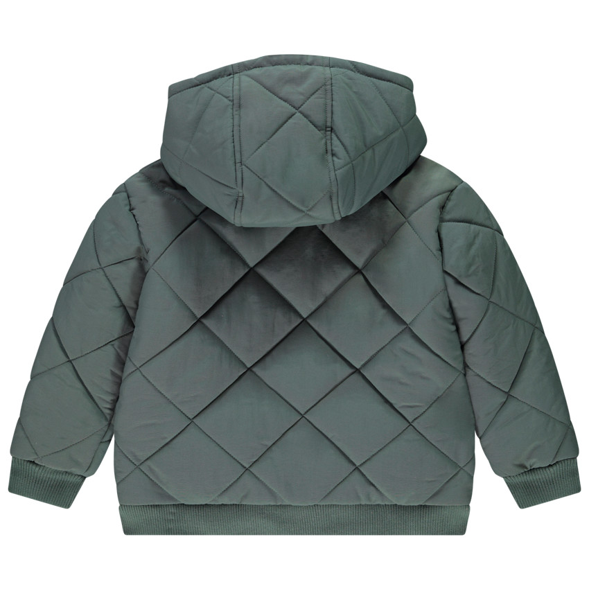 Chaqueta de nylon lisa con forro de micropolar para niño 