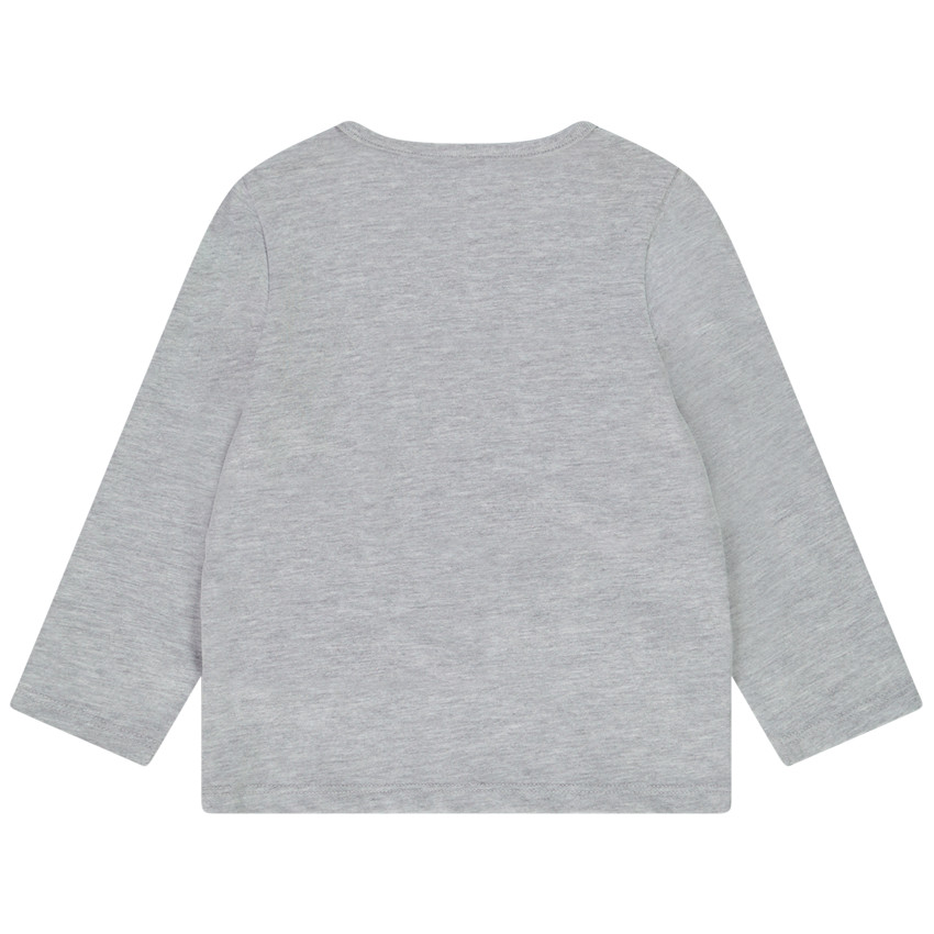 Camiseta de manga larga de punto con estampado de balón fútbol para bebé niño 