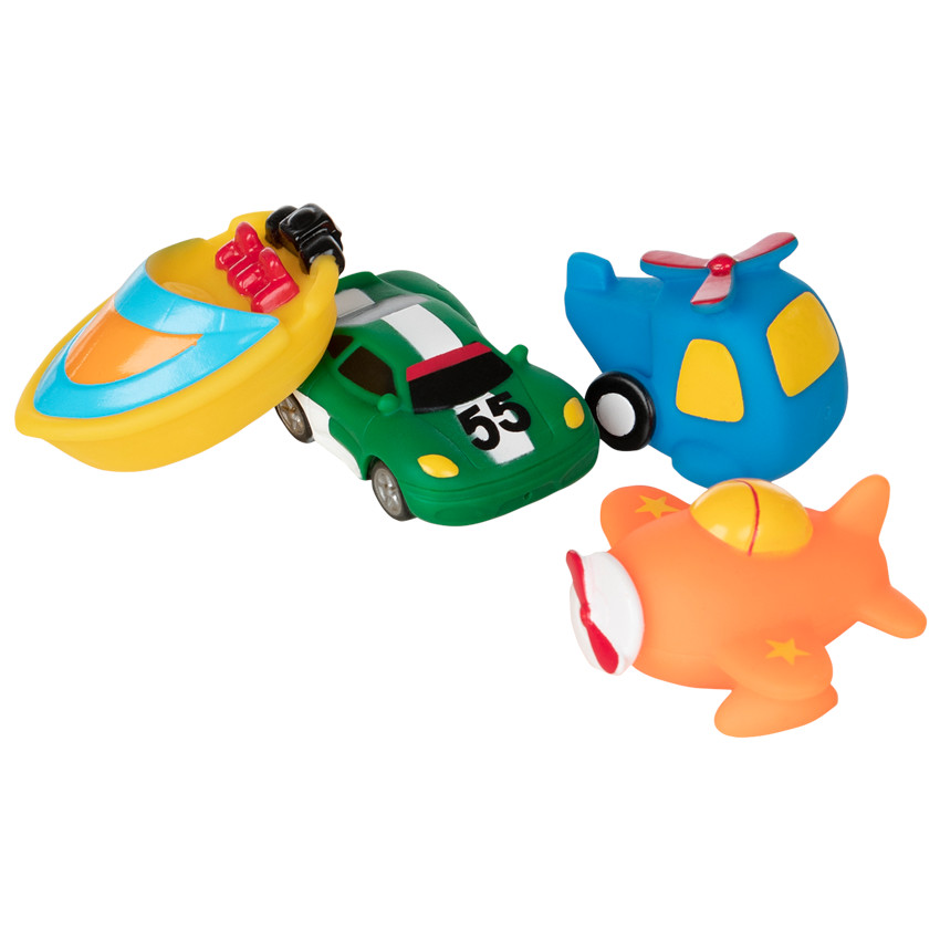Set de 4 juguetes de baño - Vehículos 