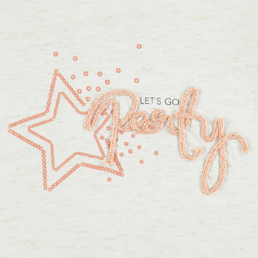 Ensemble avec t-shirt à étoile et legging à bandes en sequins 