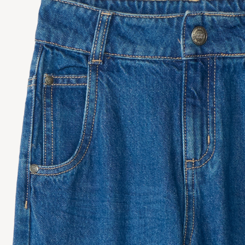 Jean niño cargo suelto en denim 