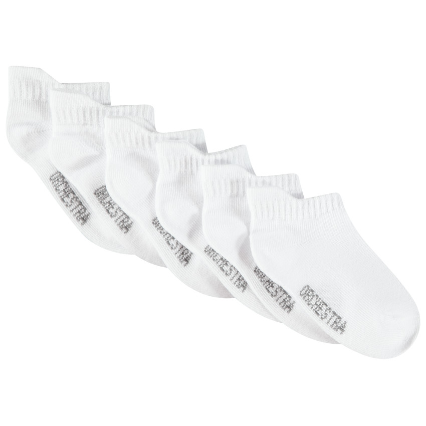 Pack de 6 pares de calcetines cortos blancos para bebé niño 