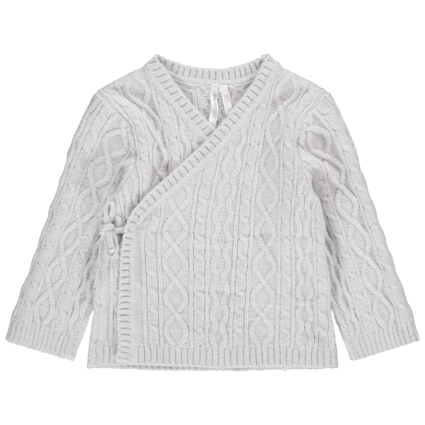 Chaqueta de punto cruzada para bebé niño 