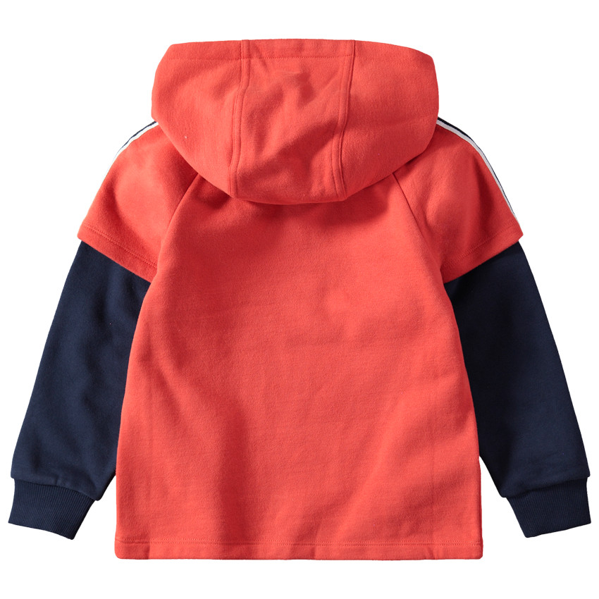 Sudadera con capucha de felpa con inscripciones de rizo 