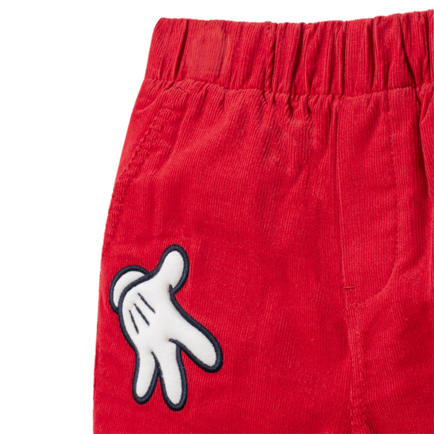 Pantalón de terciopelo con detalles de Mickey Disney 