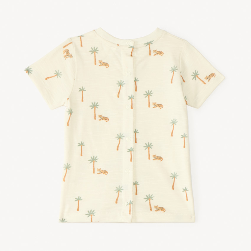 Conjunto corto de 2 piezas camiseta + peto para bebé niño 