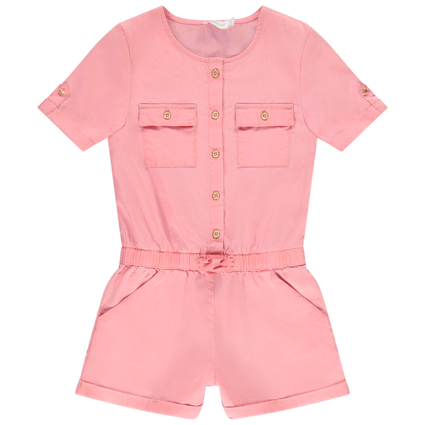 Combishort fluido con bolsillos para niña 