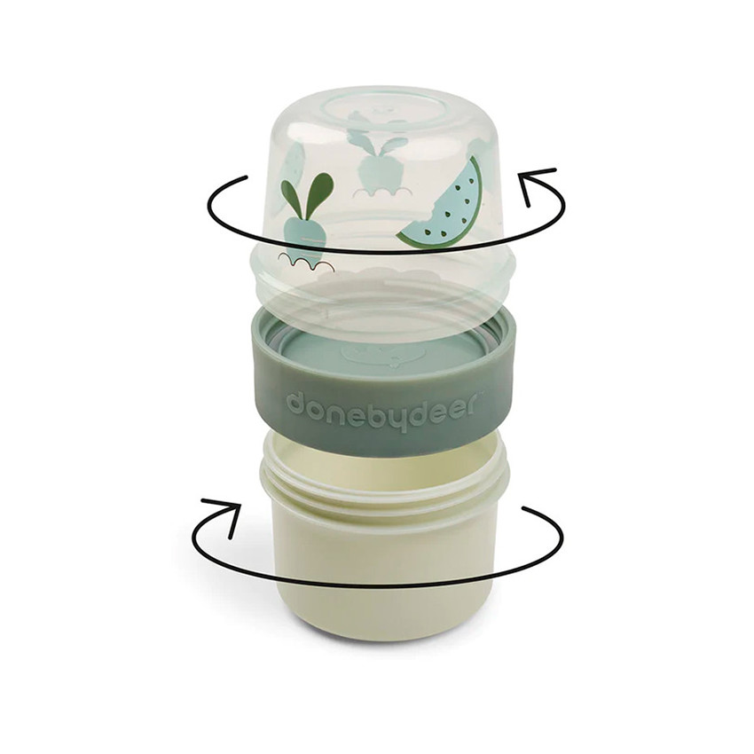 Fiambrera doble S Birdee verde 