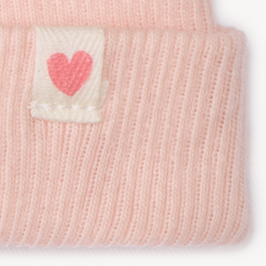 Gorro de maternidad liso de punto acanalado para bebé niña 