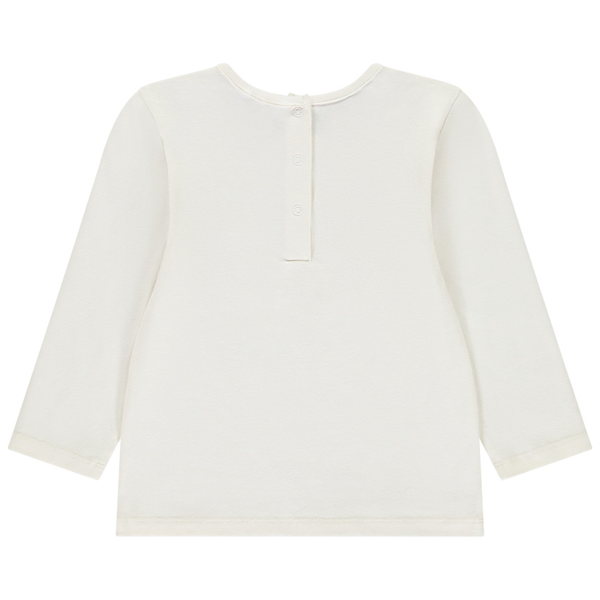 Camiseta de manga larga con estampado brillante para niña 