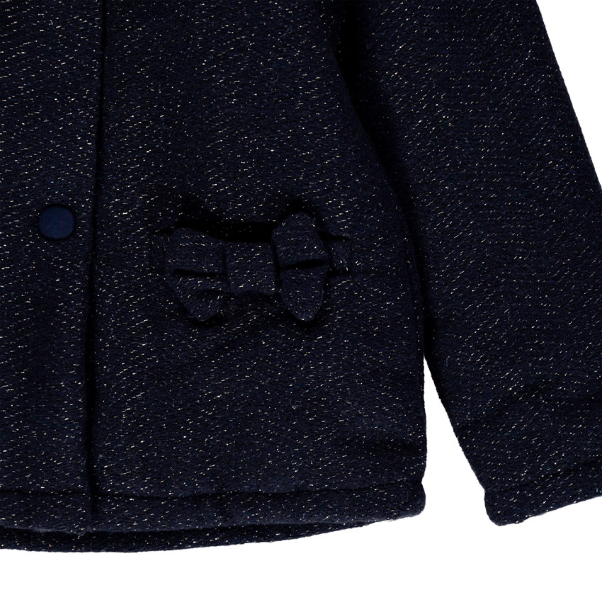 Abrigo de paño de lana y forro sherpa 