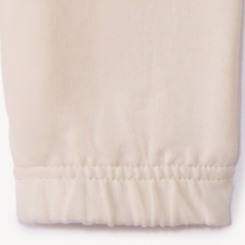 Pantalón jogging liso de felpa para bebé niña 