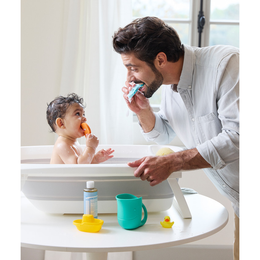 Set cepillo y peine de silicona Aloha - Azul 