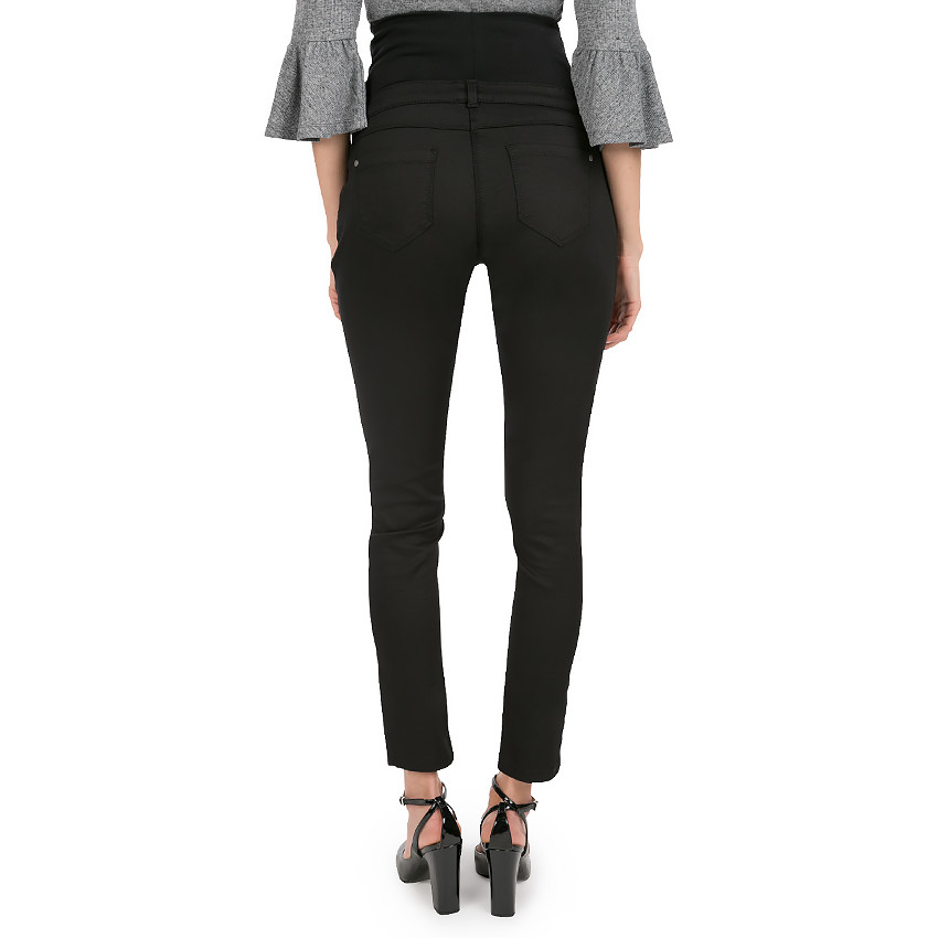 Pantalones de embarazo en twill con banda alta 