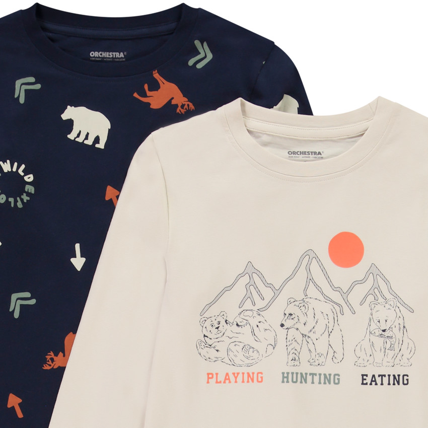 Pack de 4 camisetas de manga larga con motivos fantásticos niño. 