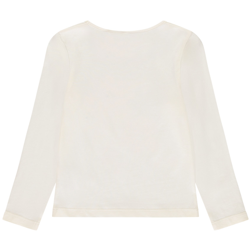 Camiseta de manga larga con print brillante para niña 