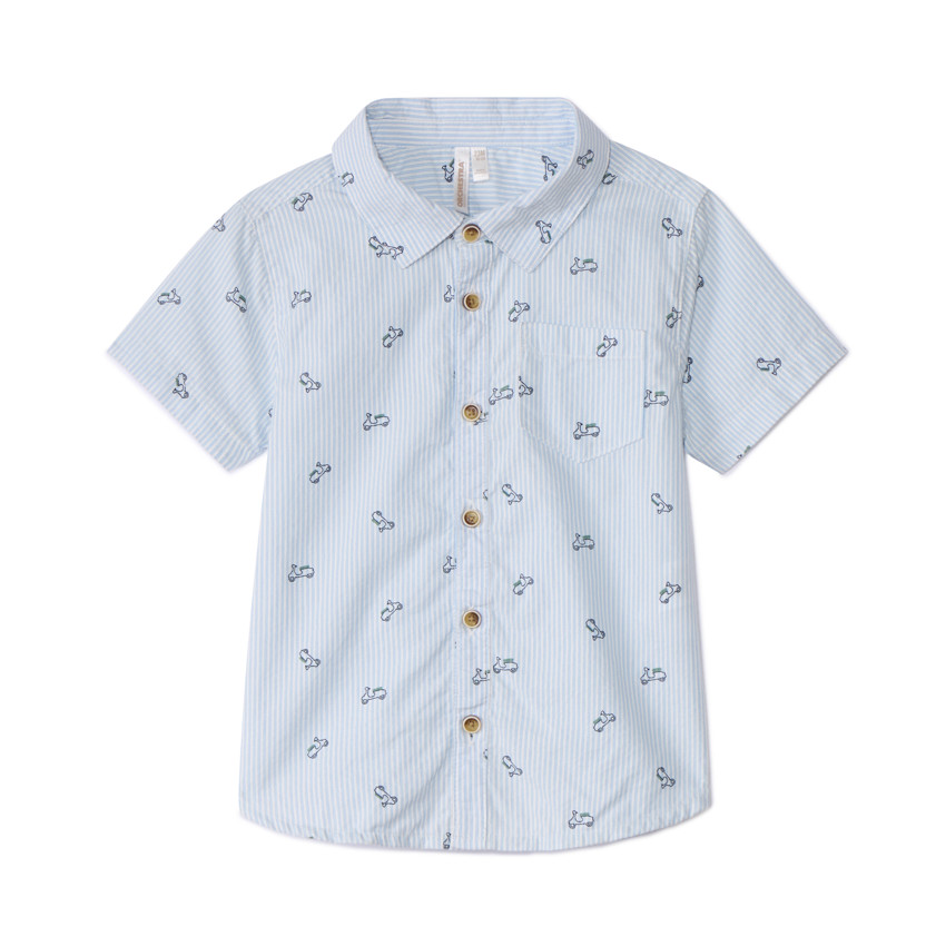 Camisa de manga corta con estampado de scooters para bebé niño 