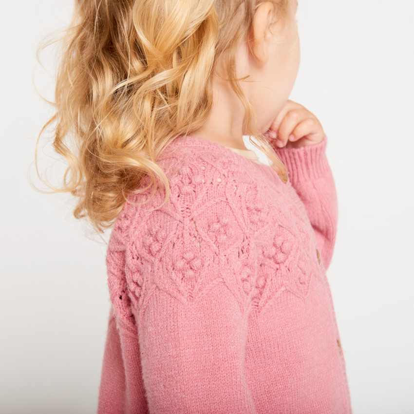 Gilet oversize en tricot fantaisie pour bébé fille 