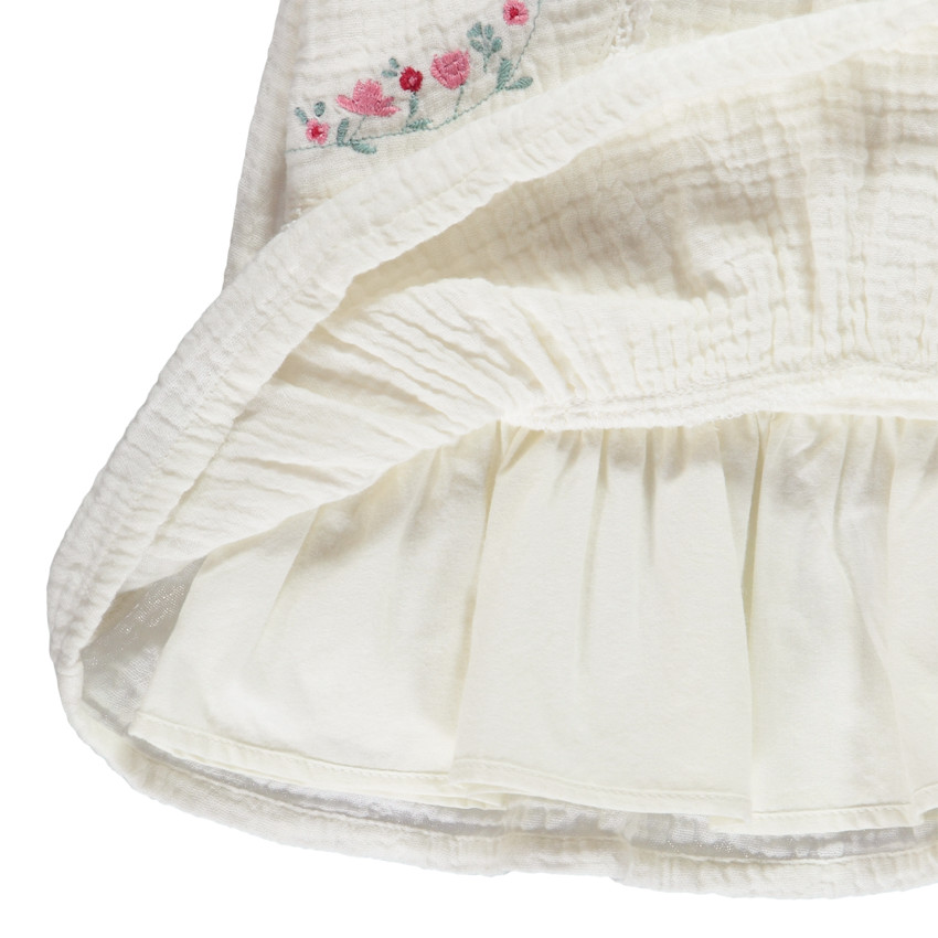 Conjunto túnica 2 piezas en doble gasa de algodón fantasía para bebé niña 