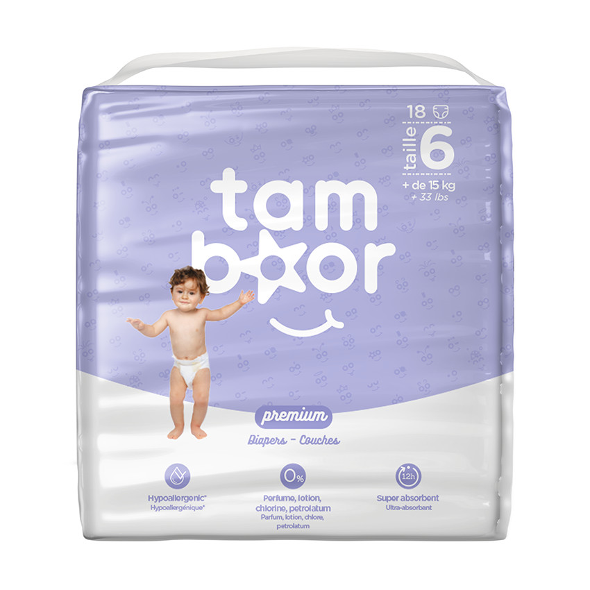 Pañales Premium T6 XL (+15kg) - x18  Additional Pañales Premium T6 XL (+15kg) - x18